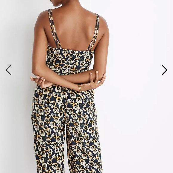 Madewell V-Neck Sleeveless Jumpsuit in Viola Floral 2 - Picture 3 of 5